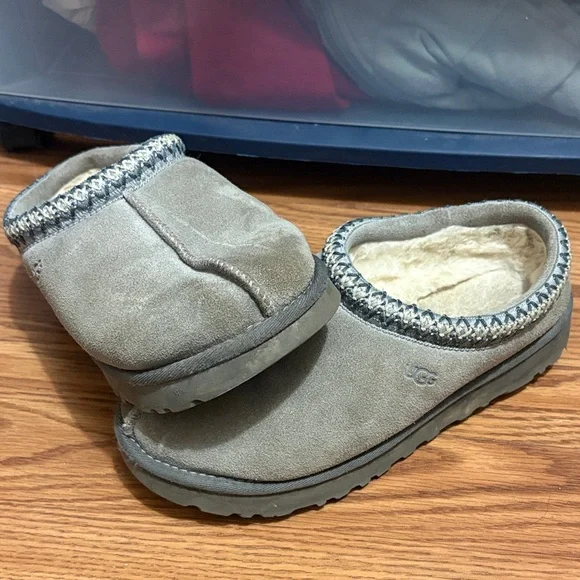 UGG Gray Suede Tasman Slippers - Picture 4 of 4